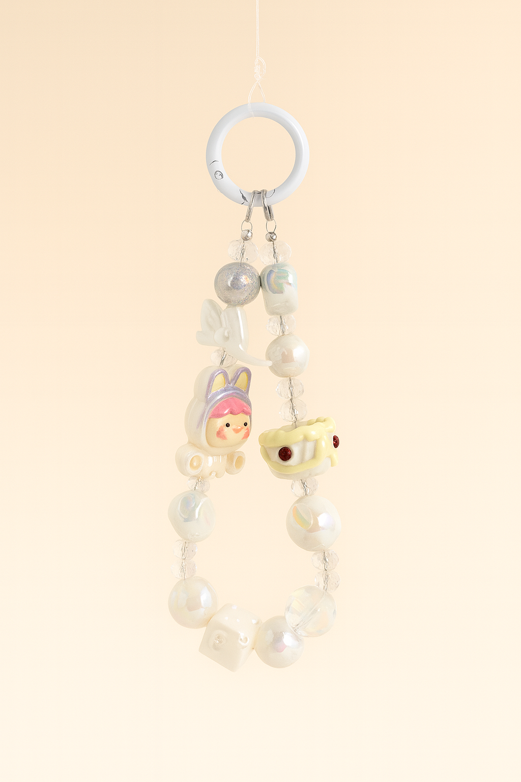 Ivory Whimsy Beaded Charm