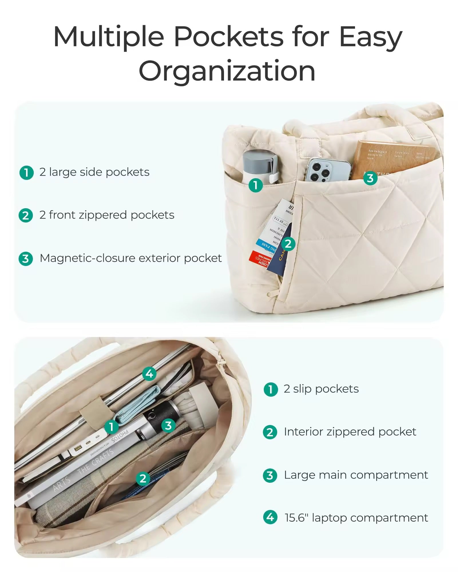 Rosecloud Quilted Tote