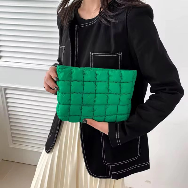 Verde Quilted Clutch