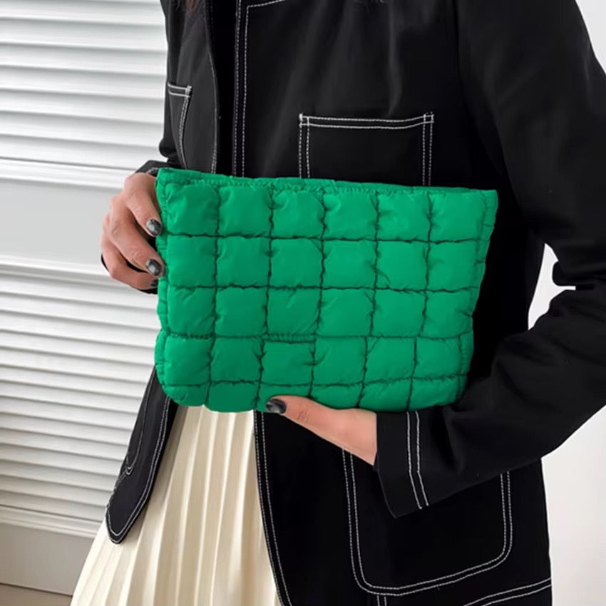 Verde Quilted Clutch