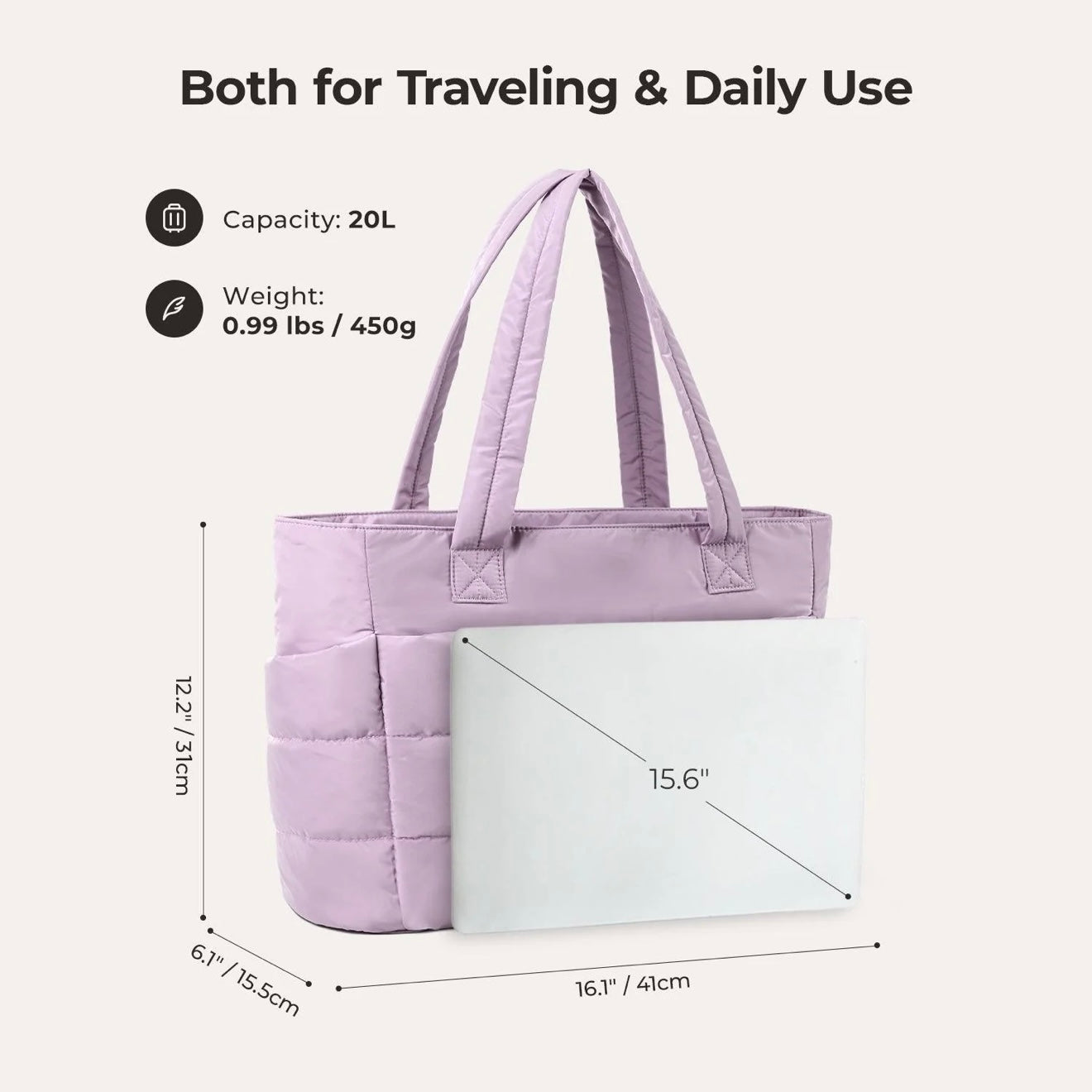 Lucien Puffer Tote bag