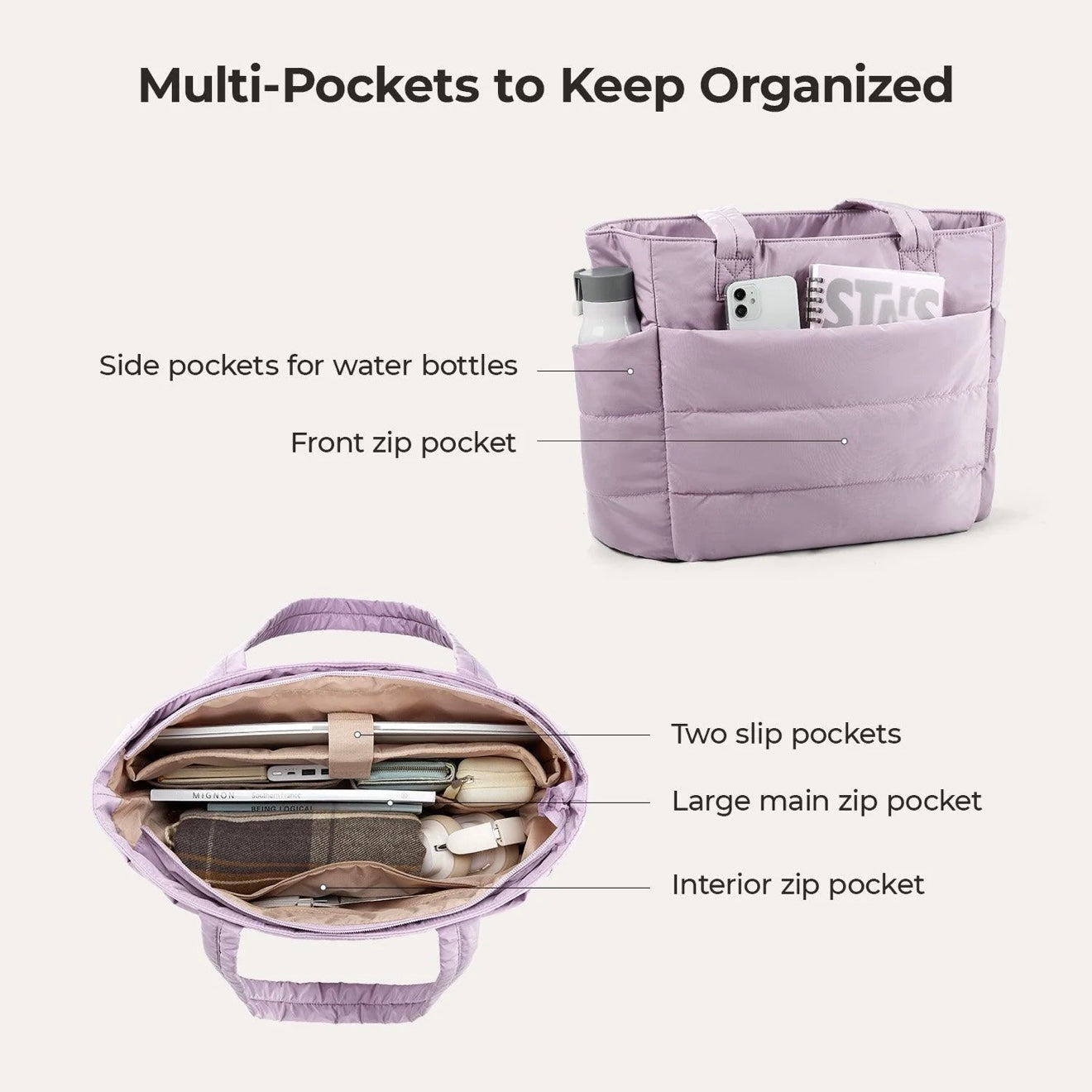 Lucien Puffer Tote bag