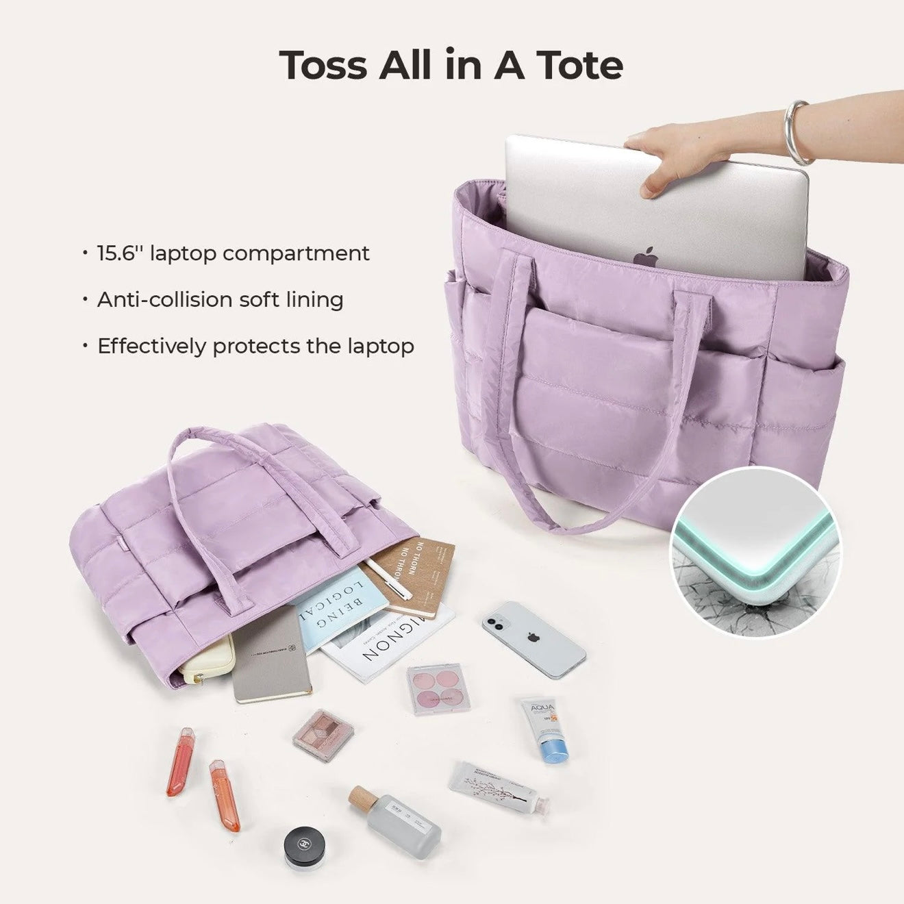 Lucien Puffer Tote bag