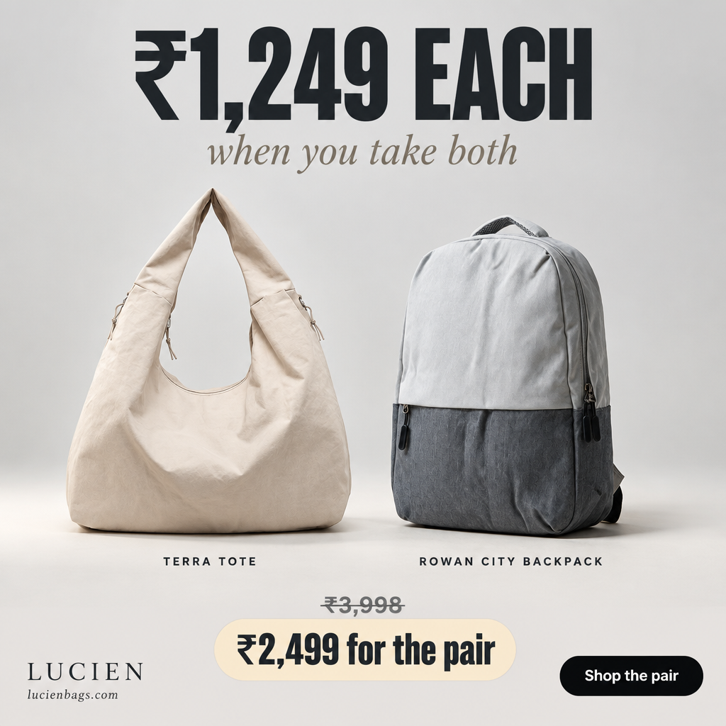 Lucien Terra Tote bag (with Bagpack Combo)