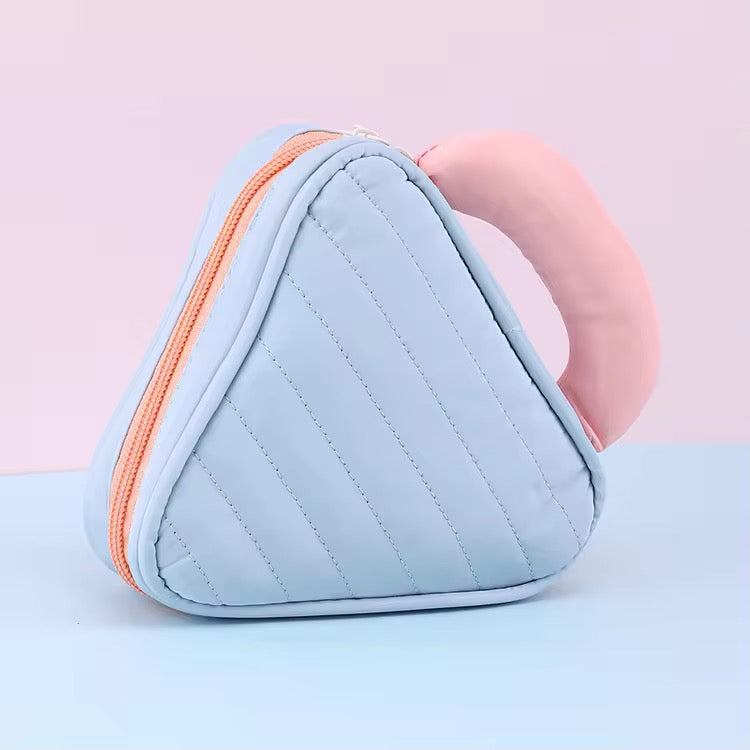 Lime Muse Triangle Handle Pouch