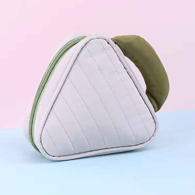 Lime Muse Triangle Handle Pouch