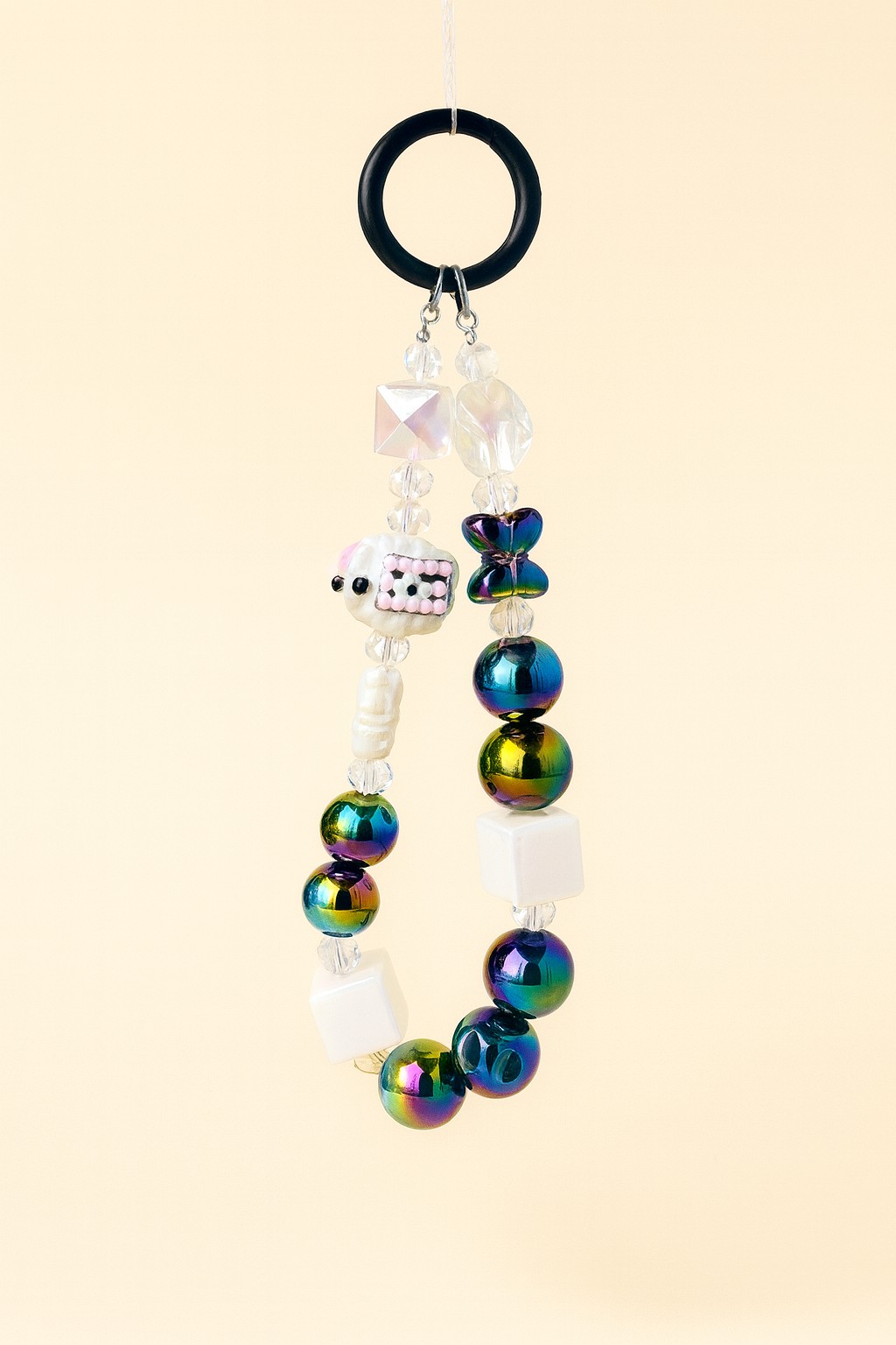 Midnight Prism Beaded Charm