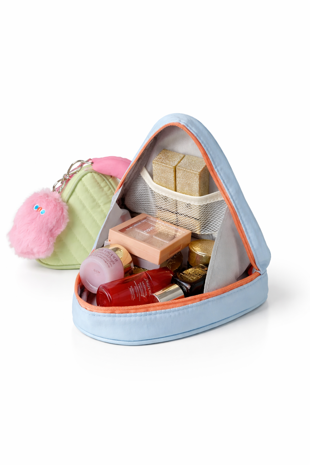 Lime Muse Triangle Handle Pouch