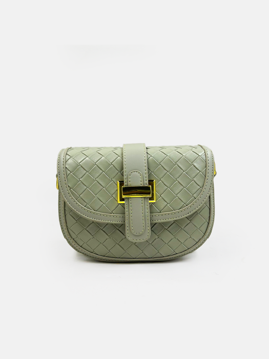Woven Elegance Saddle Bag