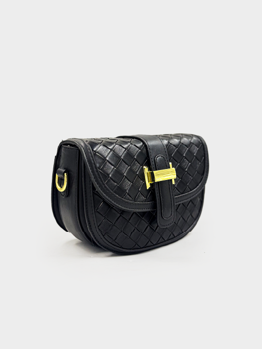 Woven Elegance Saddle Bag