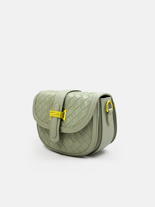 Woven Elegance Saddle Bag
