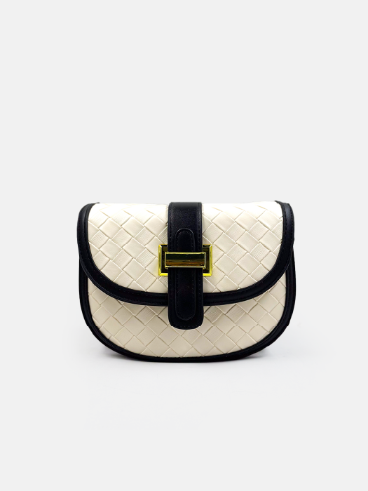 Woven Elegance Saddle Bag