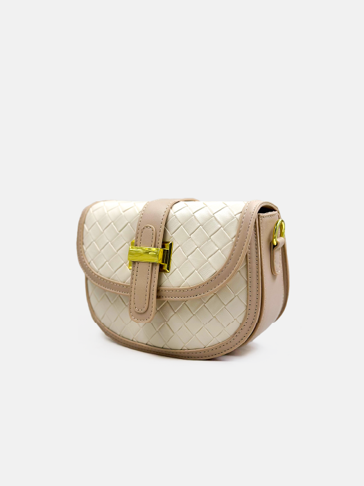 Woven Elegance Saddle Bag