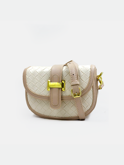 Woven Elegance Saddle Bag