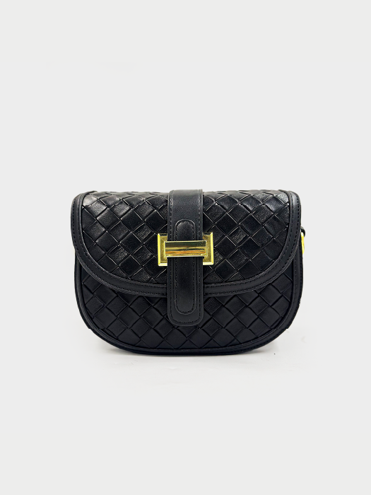 Woven Elegance Saddle Bag