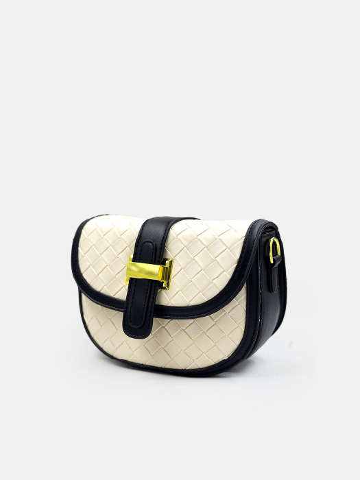 Woven Elegance Saddle Bag