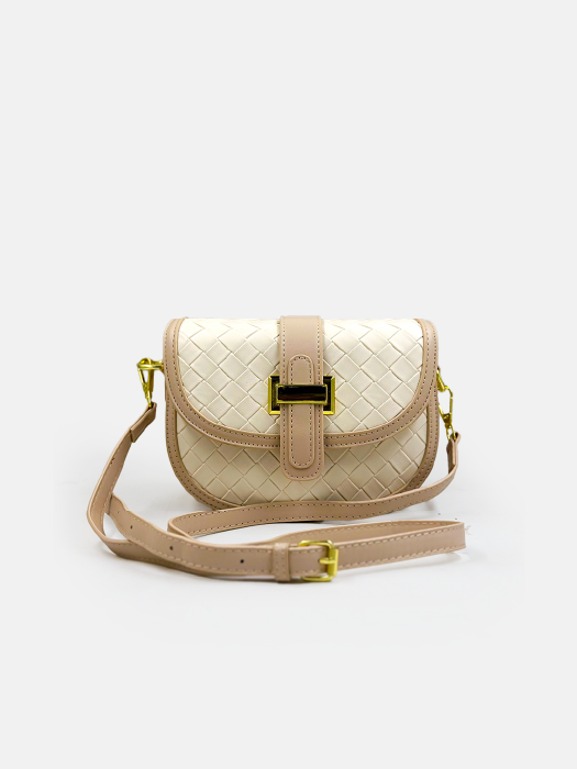 Woven Elegance Saddle Bag
