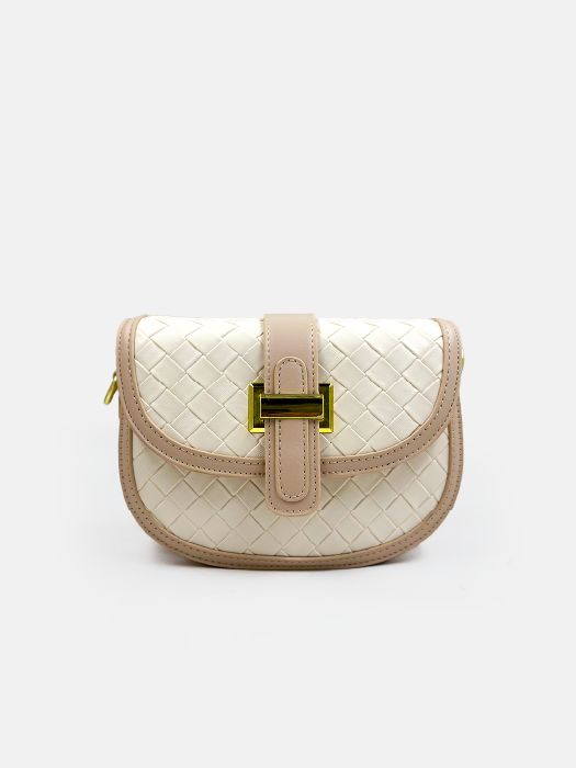 Woven Elegance Saddle Bag