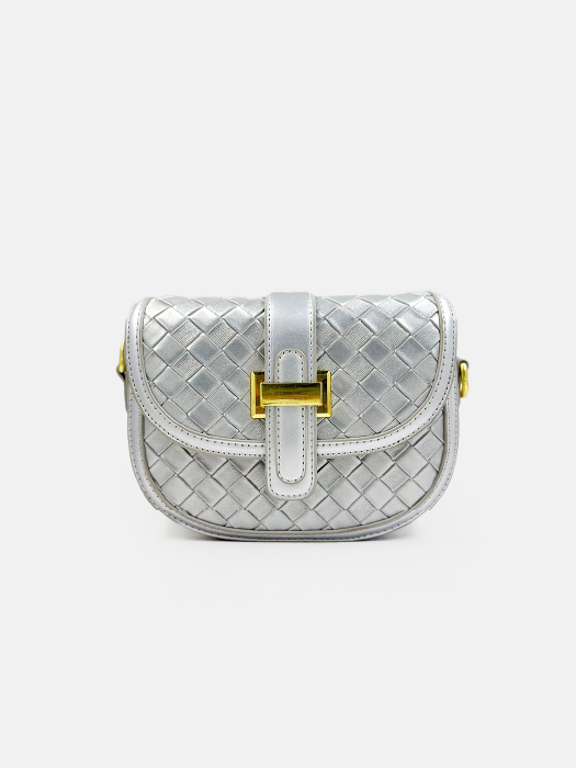 Woven Elegance Saddle Bag