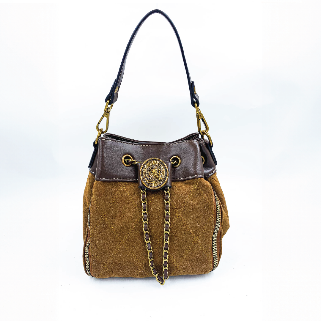 lucien Velvet bucket bag