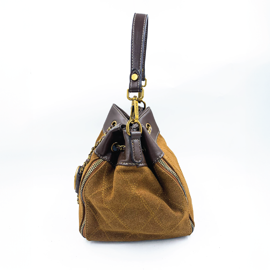 lucien Velvet bucket bag