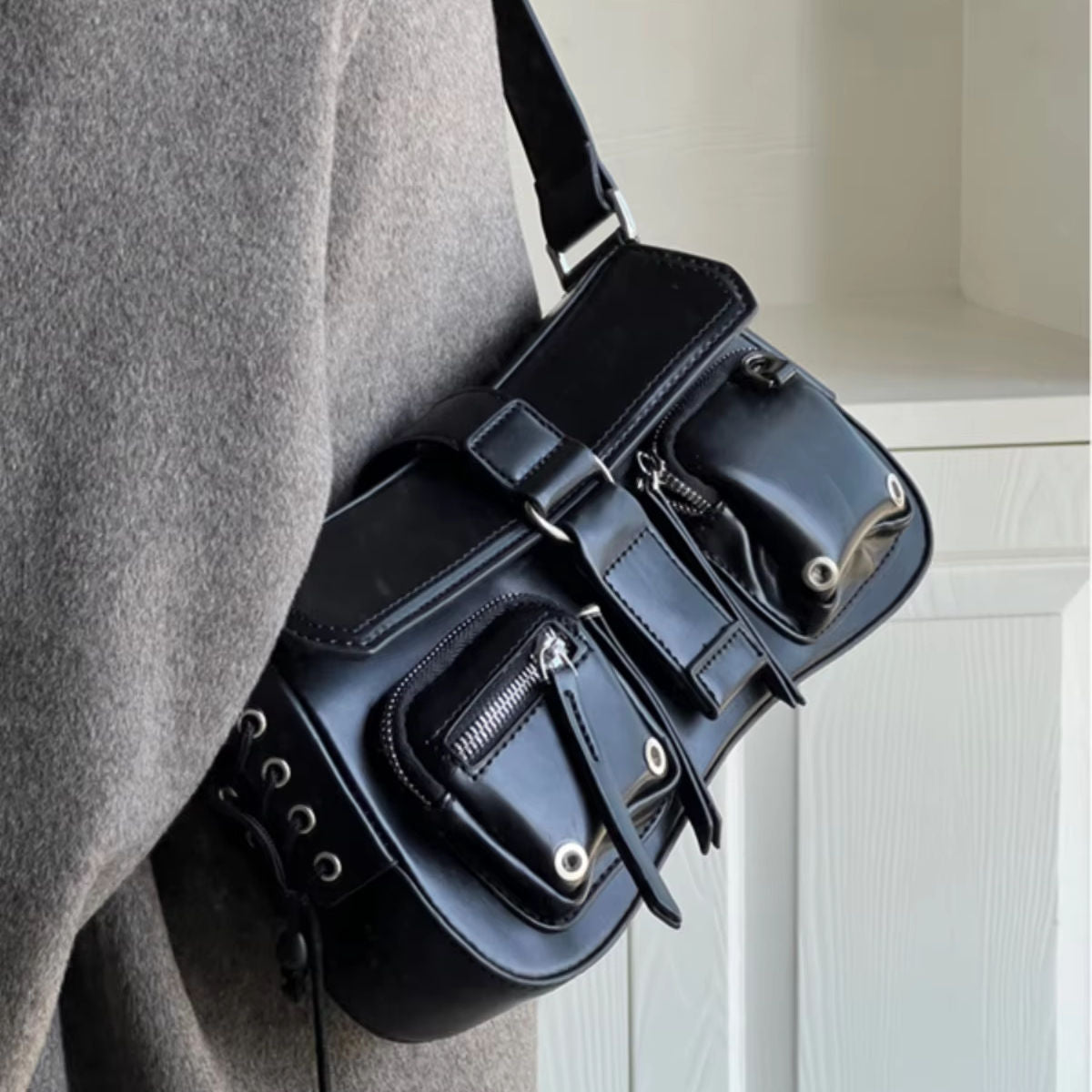 Eclipse Utility Bag — vegan leather utility bag for women