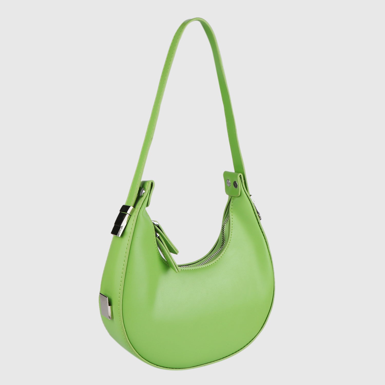 Lime Glow Crescent Bag