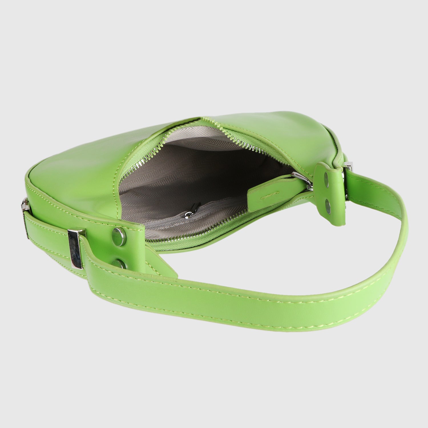 Lime Glow Crescent Bag