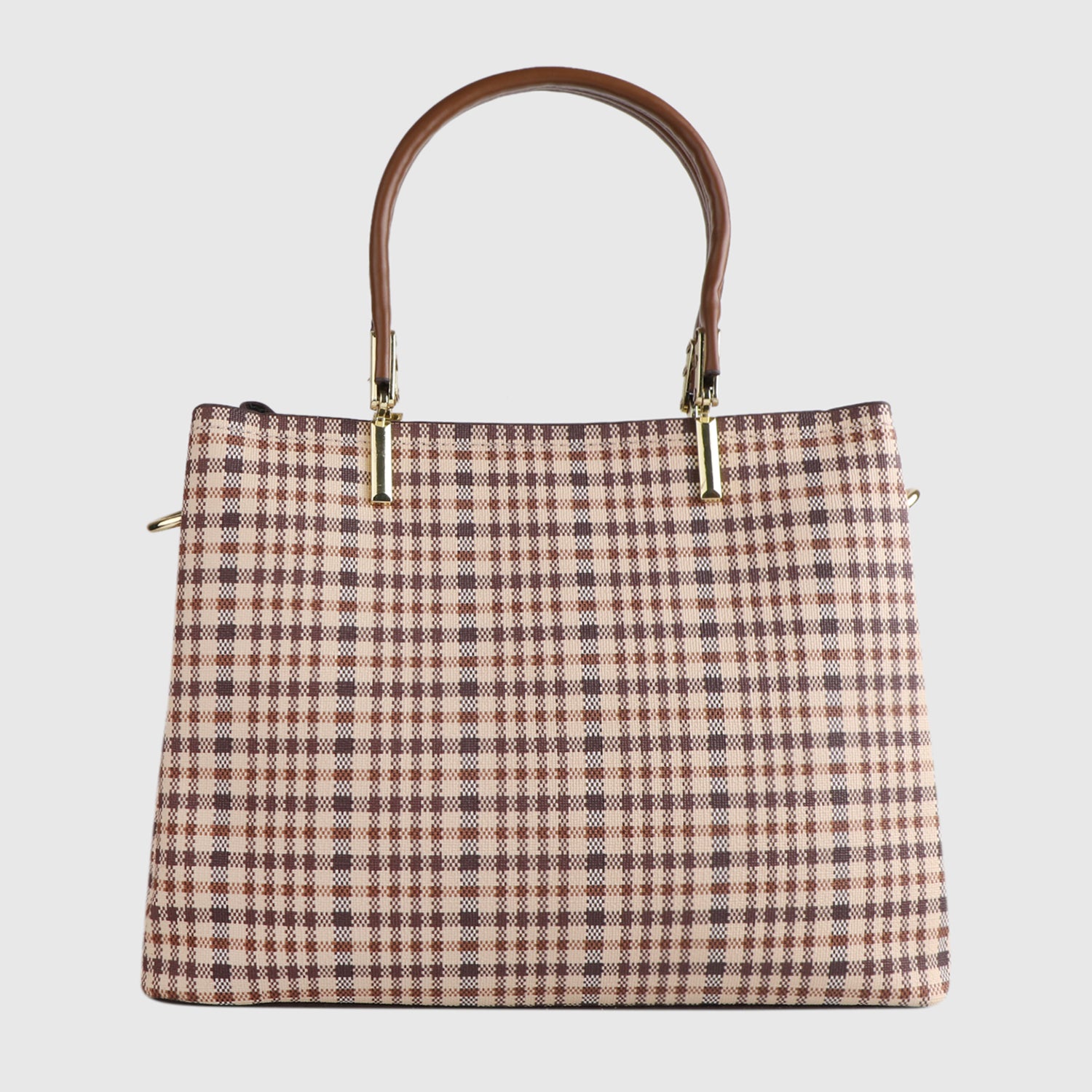 Plaid Blossom Tote
