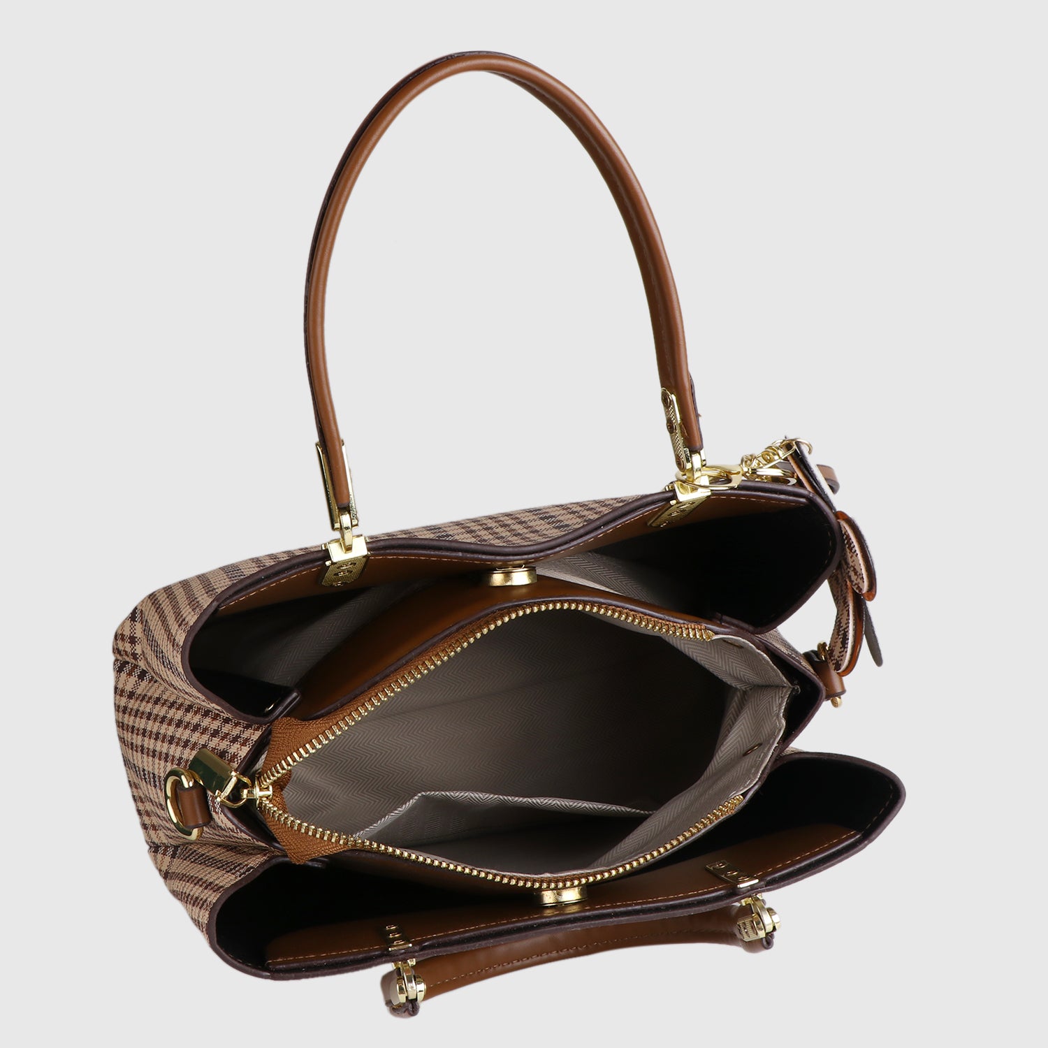 Plaid Blossom Tote