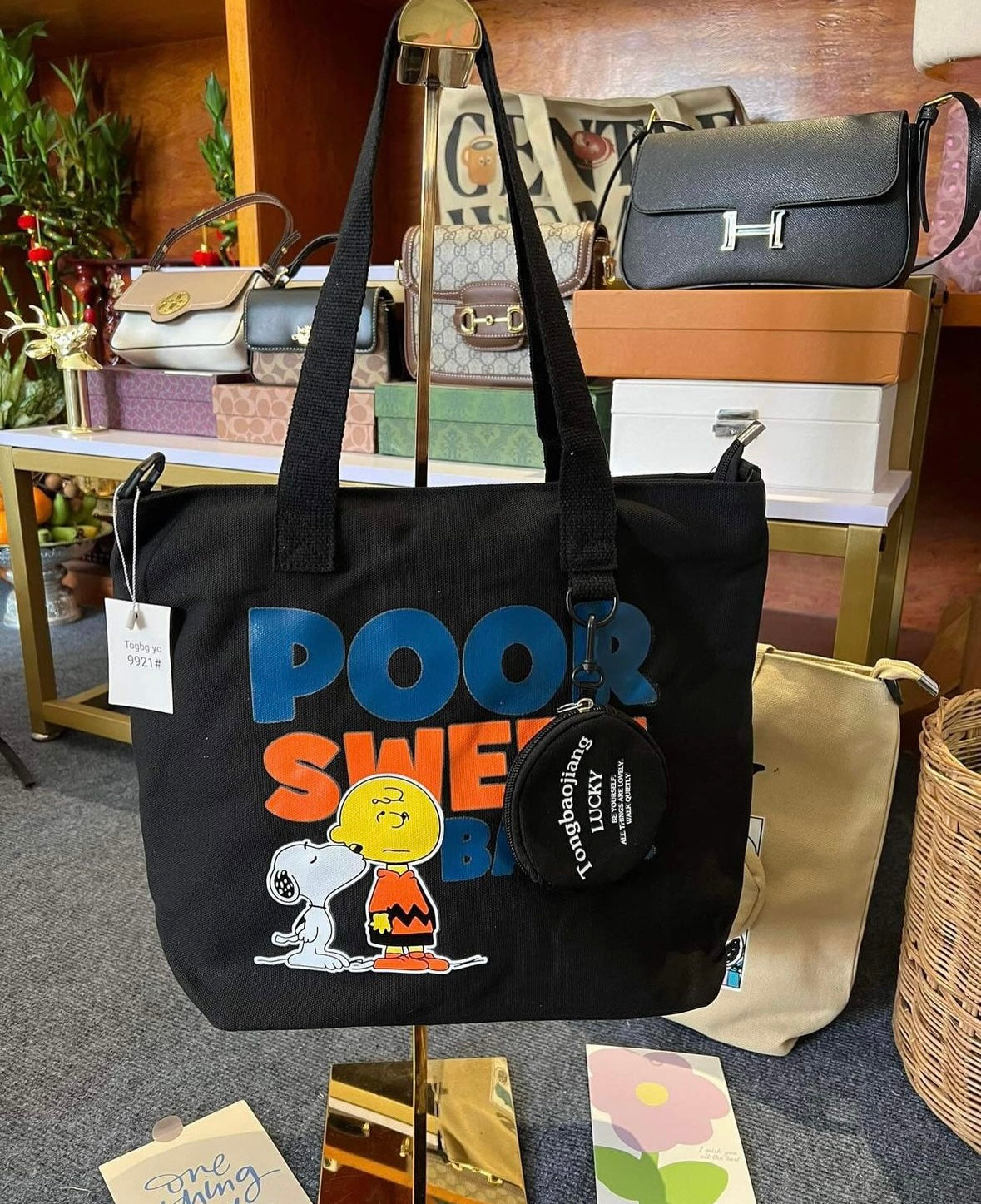 Lucien snoopy Tote bag