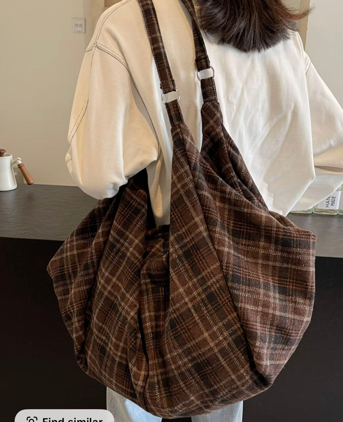 The Verona Plaid Slouch Bag