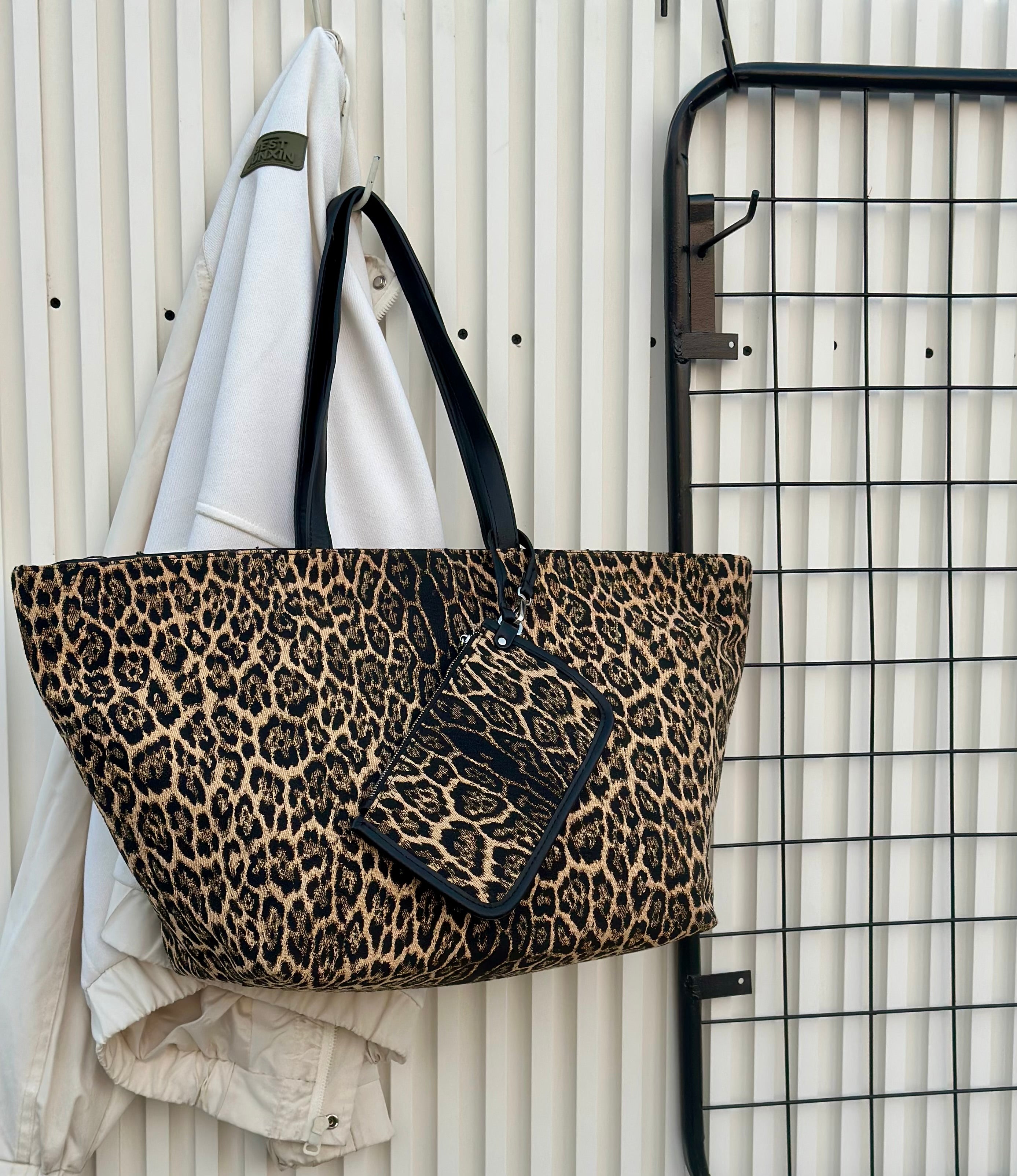 lucien tiger print tote