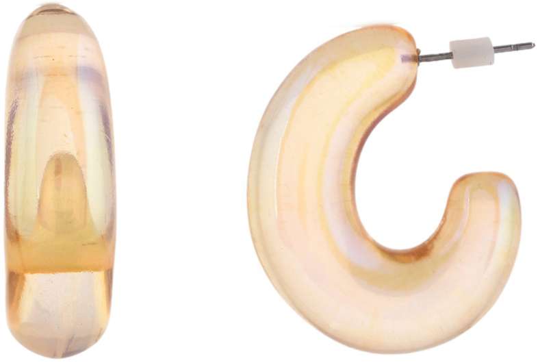 Glossy Resin Chunky Hoop Earrings