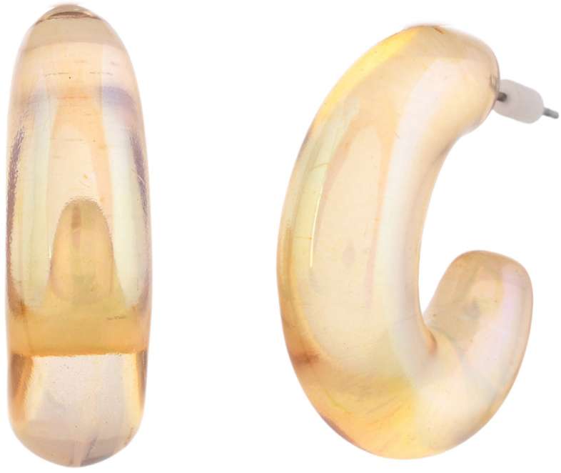 Glossy Resin Chunky Hoop Earrings