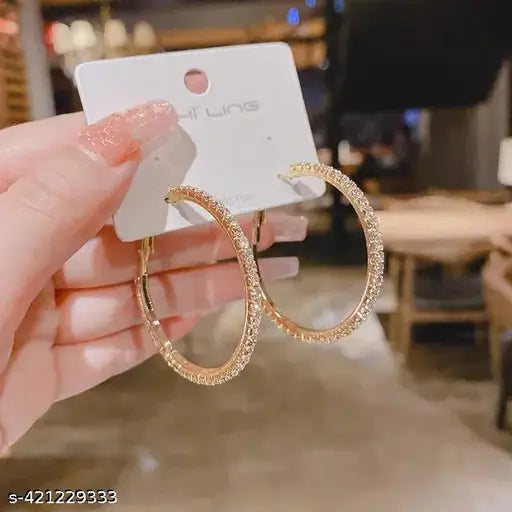 Classic Sparkle Hoop Earrings
