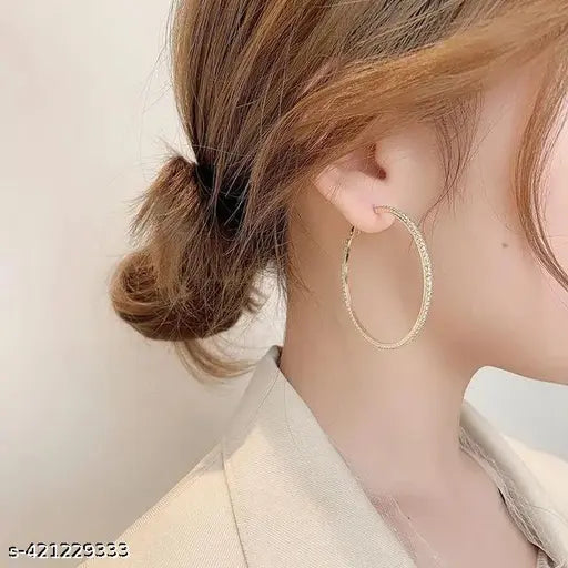 Classic Sparkle Hoop Earrings