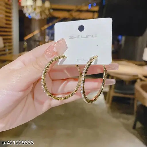 Classic Sparkle Hoop Earrings