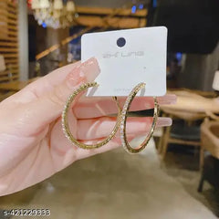 Classic Sparkle Hoop Earrings