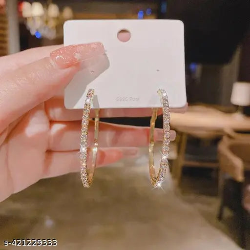 Classic Sparkle Hoop Earrings