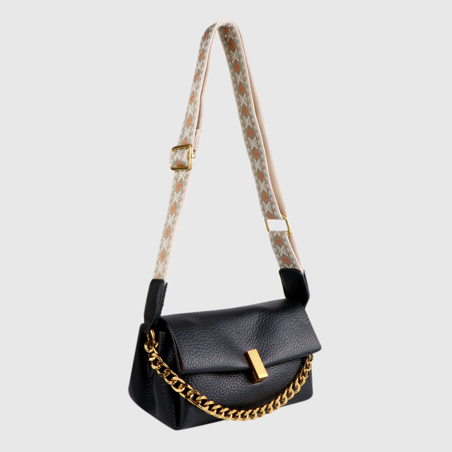 LuxeCharm Chain Flap Sling
