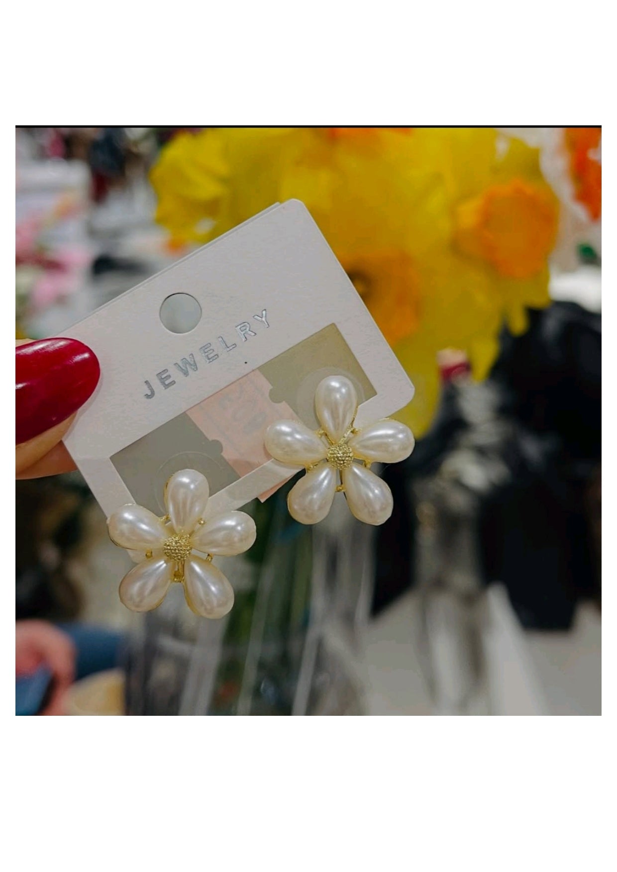 Pearl Blossom Stud Earrings