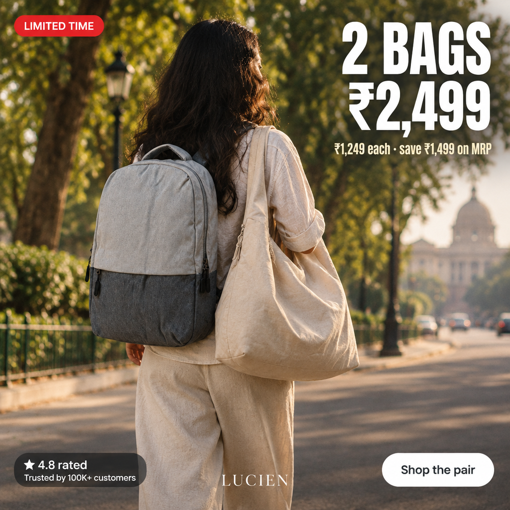 Lucien Terra Tote bag (with Bagpack Combo)