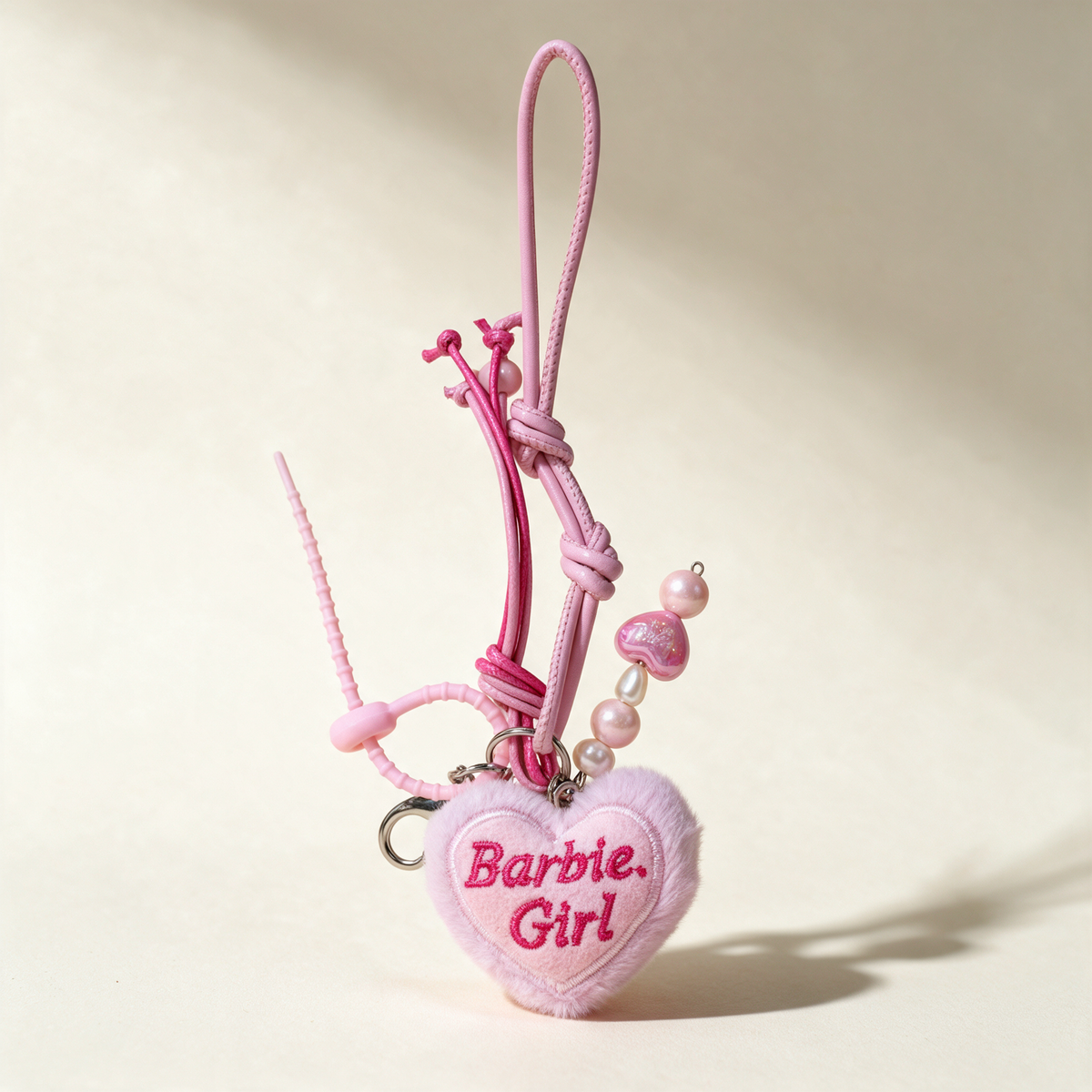 It Girl Fluffy Heart Bag Charm